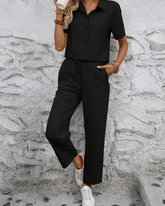 Conjunto de Manga Curta com Botões Paolla