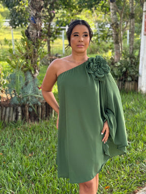 Vestido Mia- Ombro Só Flor Chifon