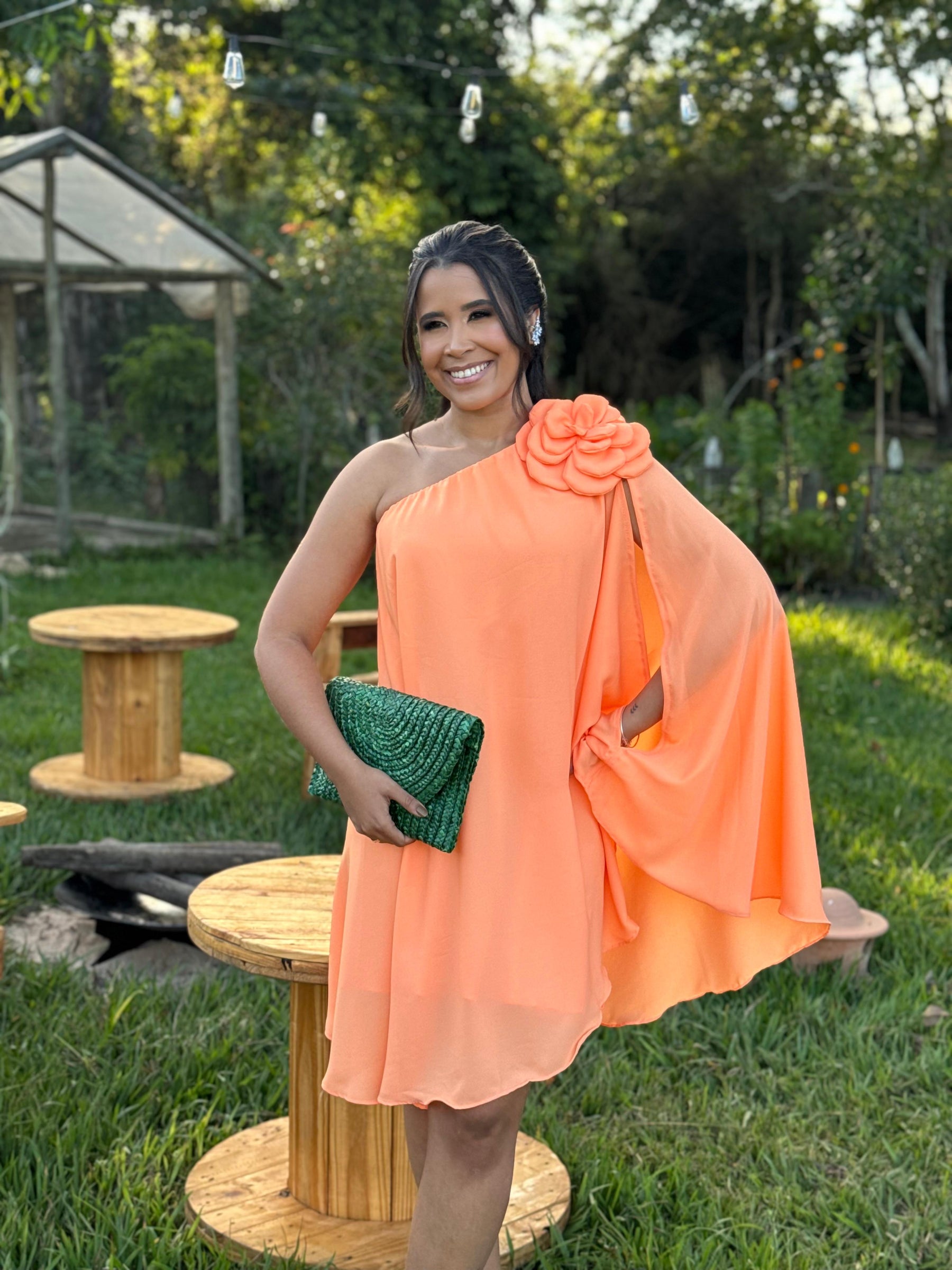 Vestido Mia- Ombro Só Flor Chifon